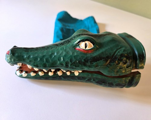 Krokodil handpuppe grün - krokodil,