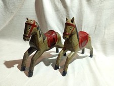 Vintage Spielzeug Pferde Paar