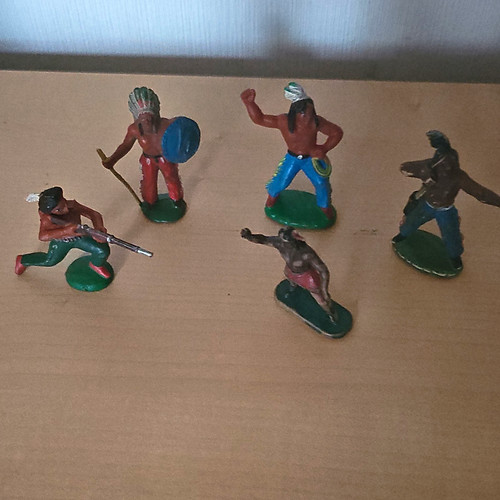 Wildwest indianer figuren - 6x,