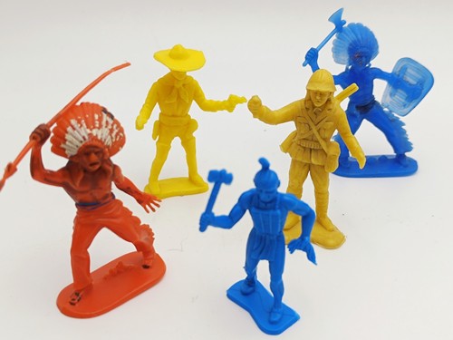 Vintage kunststoff figuren - kunststoff, w