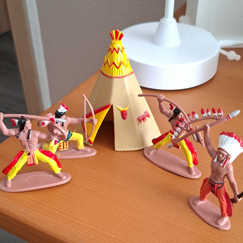 Wildwest indianer figuren set - indianer,